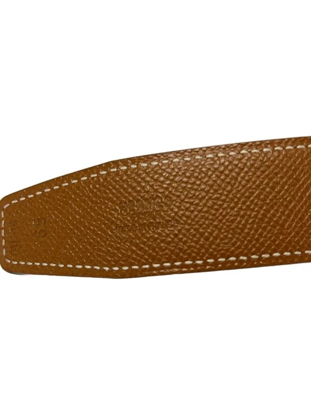 Hermes Belt 65 H Brown Black Gold Leather